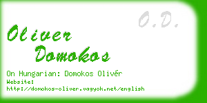 oliver domokos business card