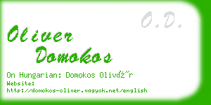oliver domokos business card
